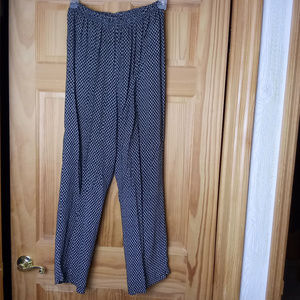 Black & White Checkered Rayon Dress Slacks Pants